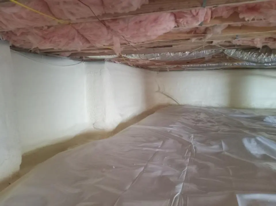 Crawl space encapsulation with closed-cell spray foam for Storm Damage Roof Repair in Arroyo Grande